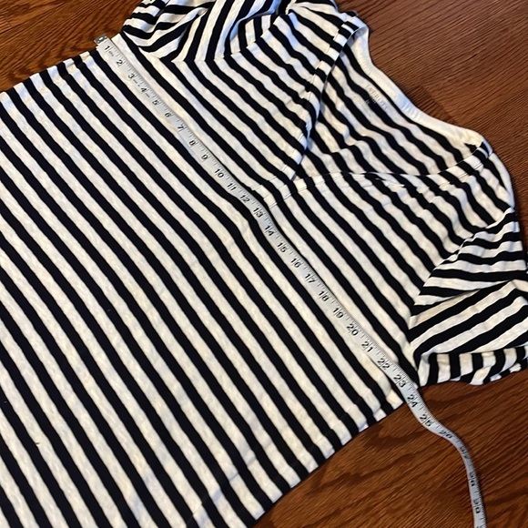 TALBOTS ocean city nautical stripe women’s TUNIC embroidered 3/4 sleeve chic 2X - Picture 8 of 10